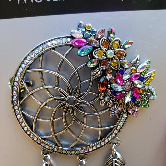 Dream Catcher Brooch with Rhinestones - Picture 3 of 10
